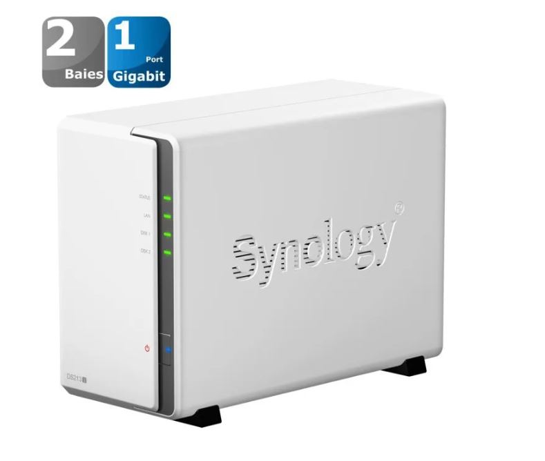Serveur NAS Synology, DS213j, 2 Baie, 2x3 To, OCC